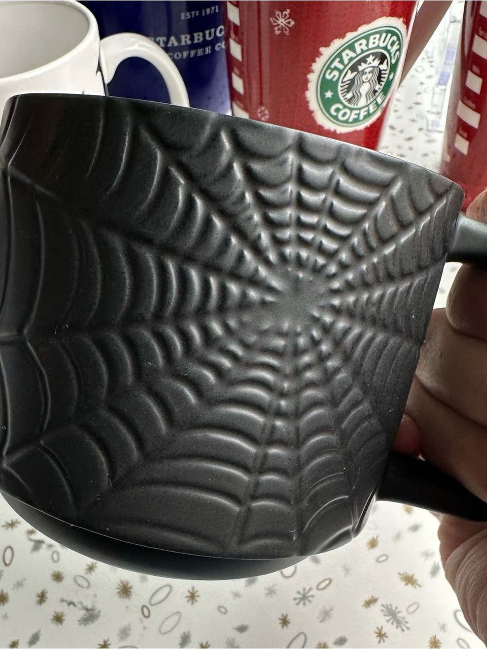 Starbucks Matte Black Spiderweb Relief Mug 2019 Exclusive Target Release